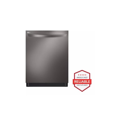 Lg LG QuadWash Black Stainless Steel Top Control Smart Dishwasher with TrueSteam and ThinQ Technology LDTS5552D